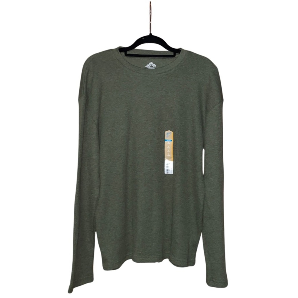 NWT Thereabouts Boy Waffle Knit Shirt - Olive Green - Size L